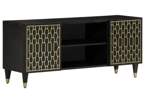 Comodă TV, 105x33x46 cm, lemn masiv de mango - 1/5