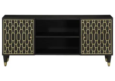 Comodă TV, 105x33x46 cm, lemn masiv de mango - 3/5