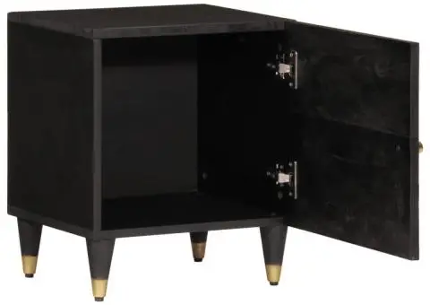 Noptiere, 2 buc., 40x33x46 cm, lemn masiv de acacia - 3/5