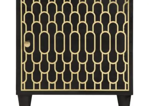 Noptiere, 2 buc., 40x33x46 cm, lemn masiv de acacia - 4/5