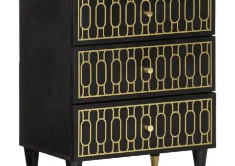 Noptieră, 50x33x60 cm, lemn masiv de mango - 1/5