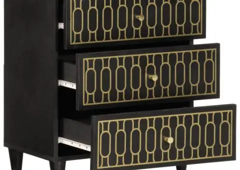 Noptieră, 50x33x60 cm, lemn masiv de mango - 2/5