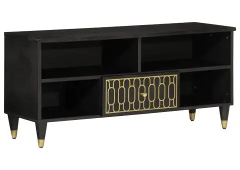 Comodă TV, 100x33x46 cm, lemn masiv de mango - 1/5