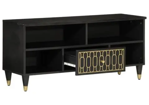 Comodă TV, 100x33x46 cm, lemn masiv de mango - 2/5