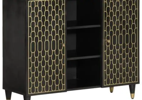 Dulap lateral, 90x33x75 cm, lemn masiv de mango - 1/5