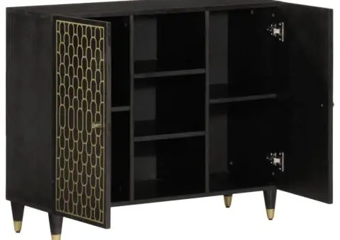 Dulap lateral, 90x33x75 cm, lemn masiv de mango - 2/5