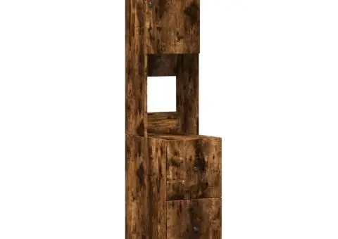 Dulap de bucătărie stejar fumuriu, 35x50x180 cm, lemn prelucrat - 2/5