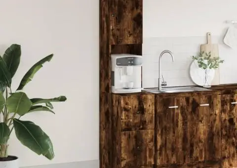 Dulap de bucătărie stejar fumuriu, 35x50x180 cm, lemn prelucrat - 3/5