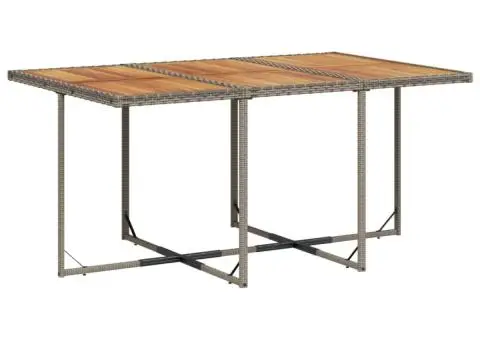 Set mobilier de grădină cu perne, 11 piese, gri, poliratan - 3/5