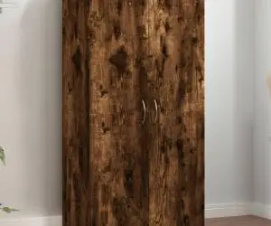 vidaXL Fișet, stejar fumuriu, 60x32x115 cm, lemn prelucrat