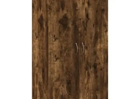 Fișet, stejar fumuriu, 60x32x115 cm, lemn prelucrat - 2/5