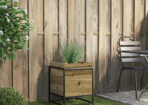 Jardinieră de grădină, 40x40x50 cm, lemn de pin impregnat - 3/5