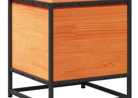 Jardinieră de grădină, maro ceruit, 40x40x50 cm, lemn masiv pin - 2/5