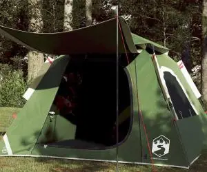 vidaXL Cort de camping cupolă 4 persoane, setare rapidă, verde