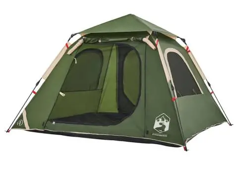 Cort de camping cupolă 4 persoane, setare rapidă, verde - 4/5