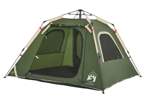 Cort de camping cupolă 4 persoane, setare rapidă, verde - 5/5