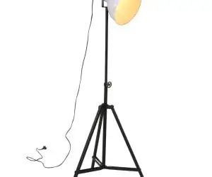 vidaXL Lampă de podea, alb, 61x61x90/150, 25 W, E27