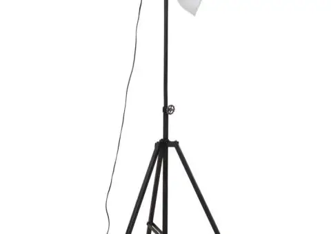 Lampă de podea, alb, 61x61x90/150, 25 W, E27 - 4/5