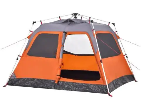 Cort camping cupolă 4 persoane, gri/portocaliu, setare rapidă - 5/5