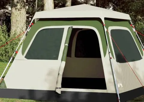 Cort de camping cupolă 4 persoane, setare rapidă, verde - 1/5