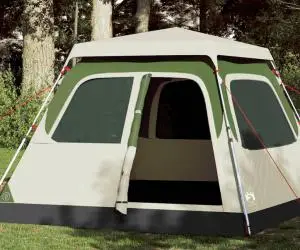 vidaXL Cort de camping cupolă 4 persoane, setare rapidă, verde