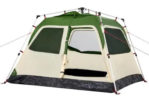 Cort de camping cupolă 4 persoane, setare rapidă, verde - 5/5