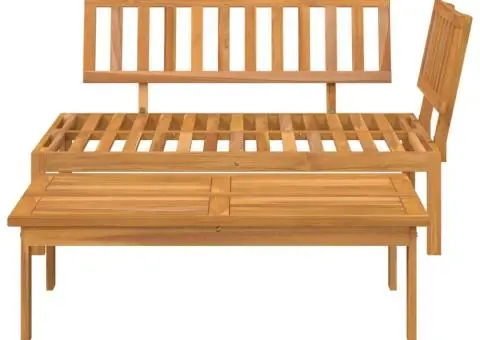 Set canapea din paleți de grădină, 2 piese, lemn masiv acacia - 3/5