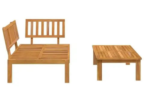 Set canapea din paleți de grădină, 2 piese, lemn masiv acacia - 4/5