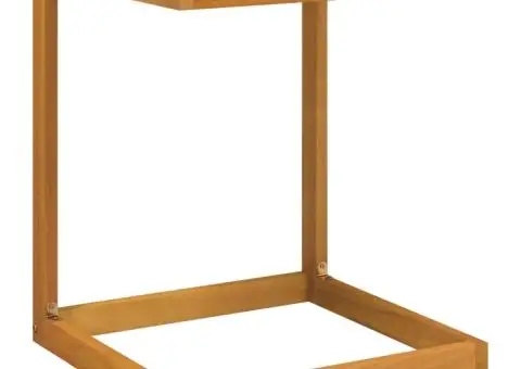 Măsuță în formă C, 42x40x50 cm, lemn masiv de acacia - 2/5