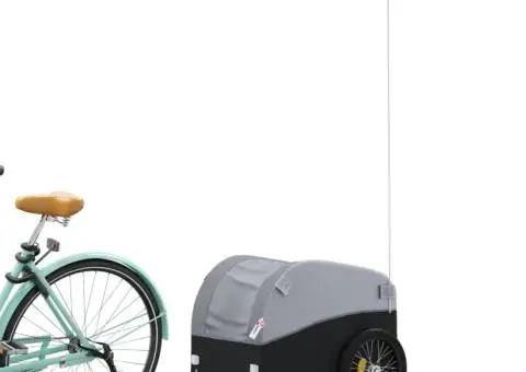 Remorcă pentru biciclete, negru și gri, 30 kg, fier - 3/5