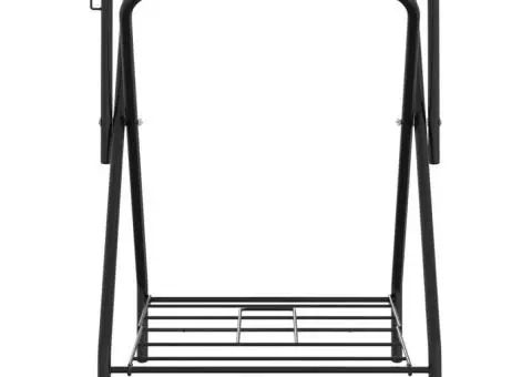 Suport pentru șa, pliabil, de sine stătător, negru, fier - 4/5