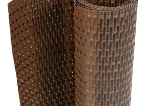 Paravan pentru balcon 10 buc. maro și negru 255x19 cm poliratan - 2/5