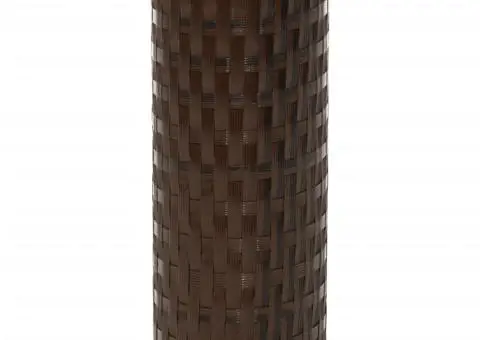 Paravan pentru balcon 10 buc. maro și negru 255x19 cm poliratan - 4/5