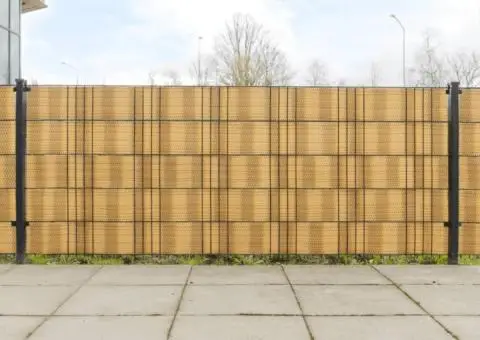 Paravan pentru balcon 10 buc. maro deschis 255x19 cm poliratan - 1/5