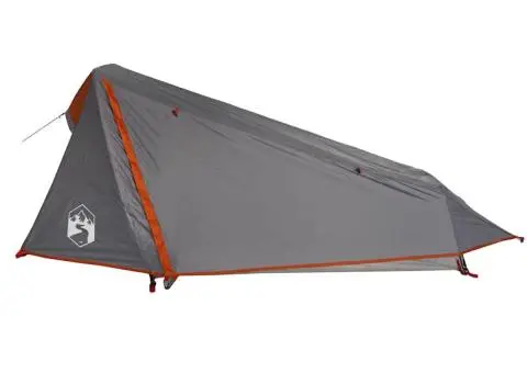 Cort de camping tunel 1 persoane, gri/portocaliu, impermeabil - 5/5