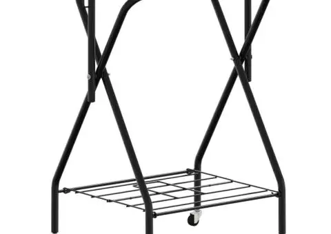 Suport pentru șa, pliabil, de sine stătător, negru, fier - 2/5