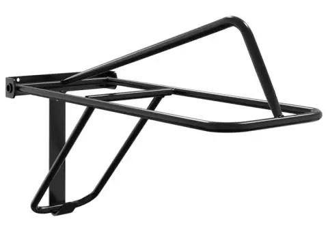 Suport pentru șa pliabil, montat pe perete, negru, fier - 2/5