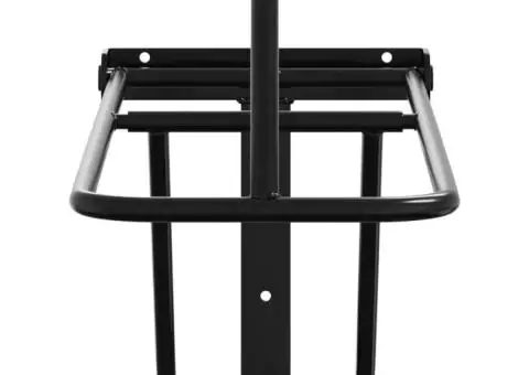 Suport pentru șa pliabil, montat pe perete, negru, fier - 4/5