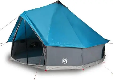 Cort de familie Tipi pentru 8 persoane, albastru, impermeabil - 4/5