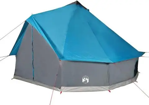 Cort de familie Tipi pentru 8 persoane, albastru, impermeabil - 5/5