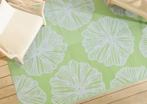 Covor de exterior, ARAKIL verde, 140x200 cm, PP - 1/5