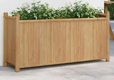 Jardinieră, 100x30x50 cm, bambus - 1/5