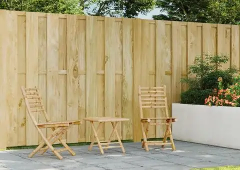 Scaune de grădină pliabile, 2 buc., 43x54x88 cm, bambus - 3/5