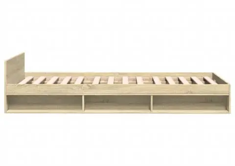 Cadru de pat cu sertar stejar sonoma 90x190 cm lemn prelucrat - 5/5