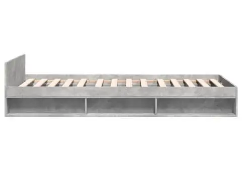 Cadru de pat cu sertar, gri beton, 100x200 cm, lemn prelucrat - 5/5