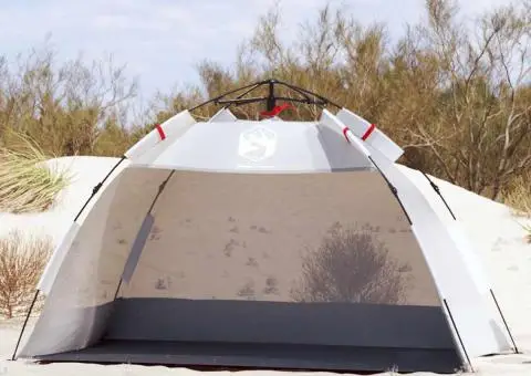 Cort camping 2 persoane gri impermeabil setare rapidă - 1/5