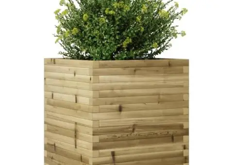 Jardinieră de grădină, 60x60x68,5 cm, lemn de pin impregnat - 4/5