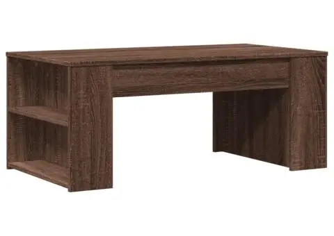 Măsuță de cafea, stejar maro, 102x55x42 cm, lemn prelucrat - 2/5