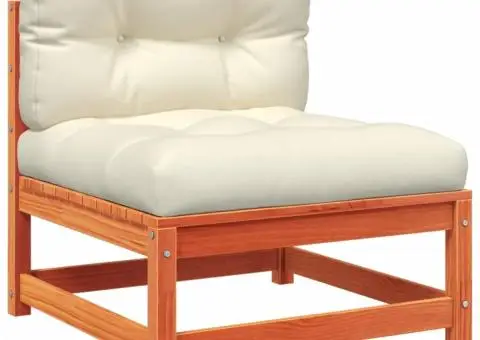 Set mobilier de grădină cu perne, 5 piese, lemn masiv de pin - 4/5