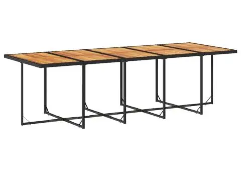 Set mobilier de grădină cu perne, 15 piese, negru, poliratan - 3/5